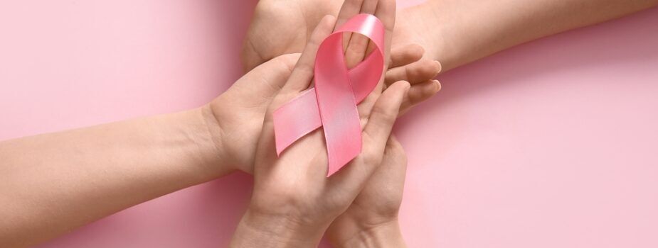 Ruban rose qui représente le mois d'action et de prévention autour du cancer du sein : Octobre Rose.